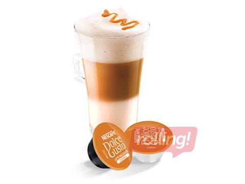 Kafijas kapsulas Nescafe Caramel Latte Macchiatto, Dolce Gusto, 16gab