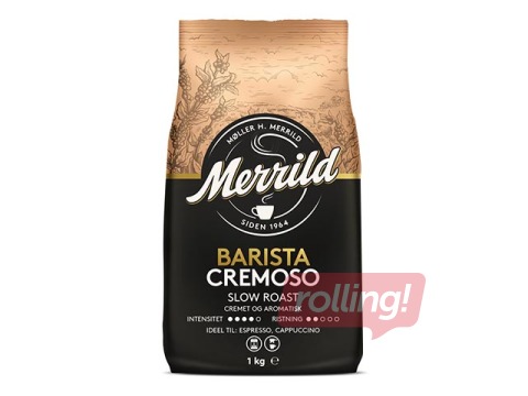 Kafijas pupiņas Merrild Barista Cremoso 1kg + AKCIJA! Pērc kafiju un saņem dāvanu!