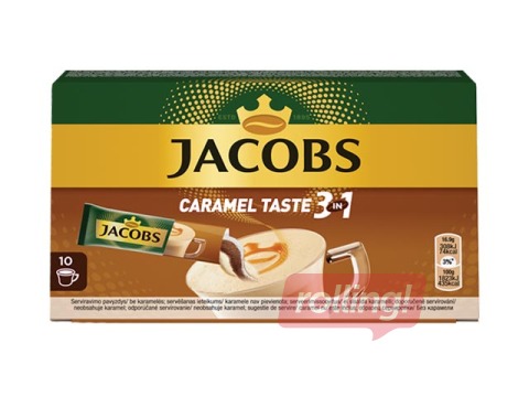 Šķīstošā kafija Jacobs 3in1, karameļu, 169g