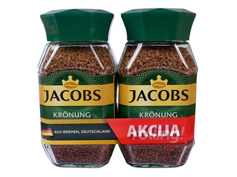 Šķīstošā kafija Jacobs Kronung, 200g x 2 gab.