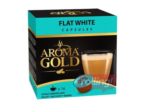 Kafijas kapsulas AROMA GOLD, Flat white, 187.2g