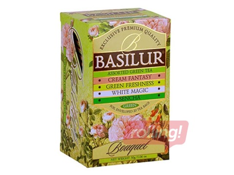 Tēja zaļā Basilur Bouquet Assorty, 25 pac.
