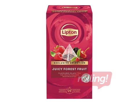 Tēja melnā Lipton ar meža ogām, piramīdas, 25 x 2g