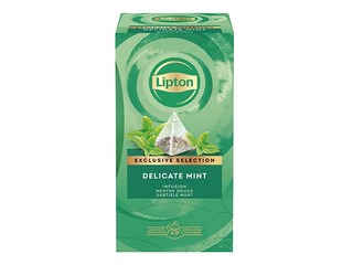 Tēja zāļu Lipton Delicate Mint, piramīdas, 25 x 2g