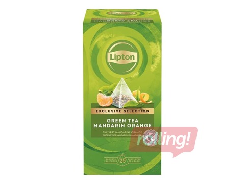 Tēja zaļā Lipton Mandarin Orange, piramīdas, 25 x 2g