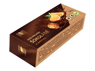 Auzu kraukšķi šokolādē Flora ar apelsīniem, 170 g