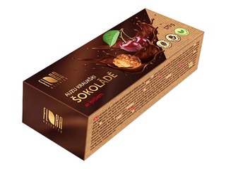 Auzu kraukšķi šokolādē Flora ar ķiršiem, 170 g