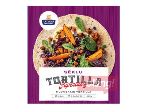 Sēklu tortilja, Latvijas maiznieks, 360g, 6 gab.