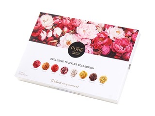 Pure Chocolate ekskluzīvā šokolādes trifeļu kolekcija Pavasaris/Ziedi 32, 265g