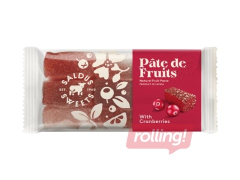 Dabīgo sulu marmelāde, dzērveņu, Saldus Sweets, 100g