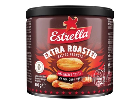 Zemesrieksti sālīti ekstra grauzdēti, Estrella, 140g