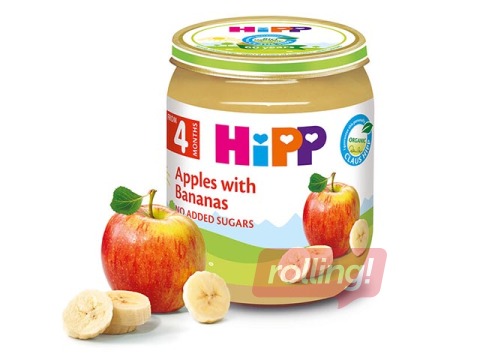 Biezenis ar āboliem un bananiem Hipp BIO, 125g, (no 4 mēn.)