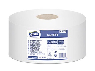 Tualetes papīrs Grite Super 180T, Ø18 cm, 12 ruļļi, 2 slāņi, balts