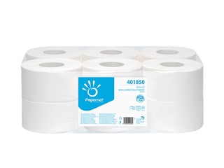 Туалетная бумага Papernet Special Mini Jumbo 401850, 12 рулонов, 2 слоя, белая
