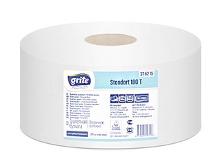 Tualetes papīrs Grite Standart 180T, Ø18,12 ruļļi, 2 slāņi, balināts