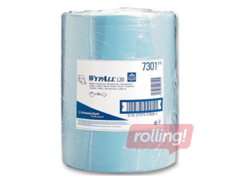 Industriālais papīrs WypAll L20, 2 kārtas, zils