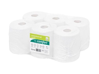 Papīra dvieļi Satino Comfort 138m, 6 ruļļi, 2 slāņi, balti