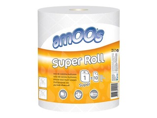 Papīra dvielis Amoos Super Roll, 1 rullis, 70 m,  2 slāņu, 280 loksnes