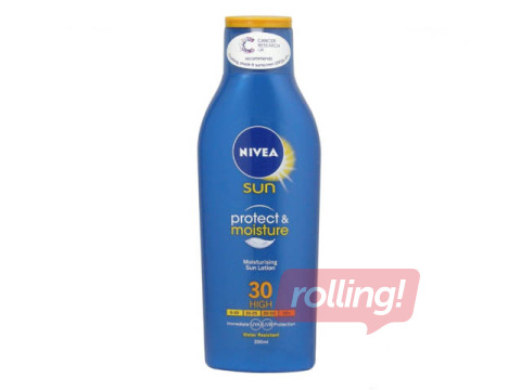 Aizsargājošs losjons pret sauli ar SPF 30 NIVEA Sun protect & Moisture, 200ml