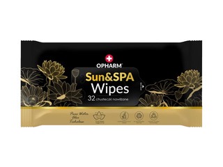 Wet wipes Opharm Sun&Spa Wipes with aloe extract and d-panthenol 32 pcs.
