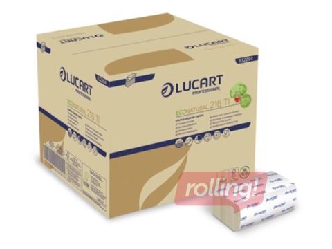 Salvetes dozatoriem Lucart Eco Natural 216 TI, 1 pac. x 150 salvetes, 2 slāņi