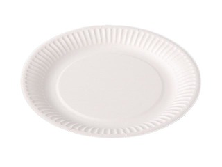 Paper plates, 23 cm, 100 pcs., white
