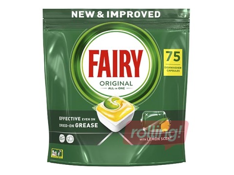 Tabletes trauku mazgājamai mašīnai Fairy All in 1 lemon, 75gb