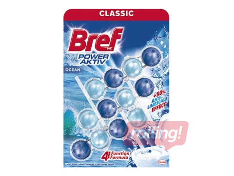 Tualetes bloks Bref Power Active Ocean, 3gab x 50g