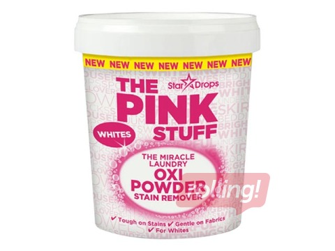 Oksidējošs traipu tīrīšanas pulveris The Pink Stuff baltai veļai 1kg 