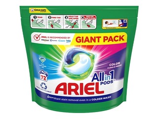 Veļas mazgāšanas kapsulas Ariel All-in-1 Color, 72gab.