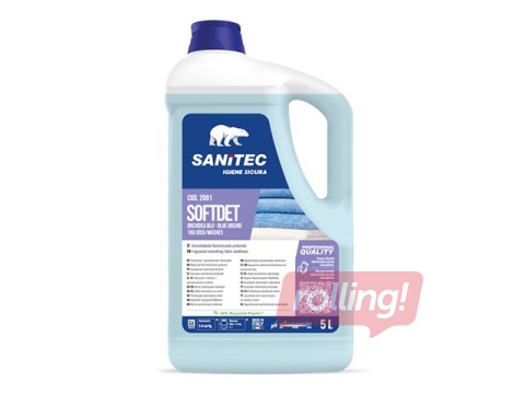 Veļas mīkstināšanas līdzeklis Sanitec Softdet Blue Orchid, 5l