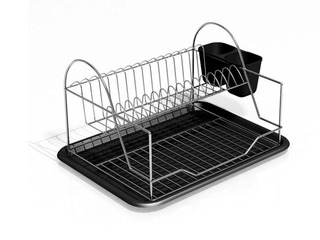 Dish dryer with a black tray 38x30x25 cm 1gb