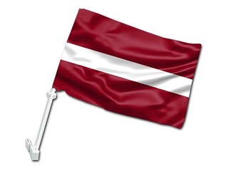 Флаг для автомобиля, Латвийская Республика, 30x40 см