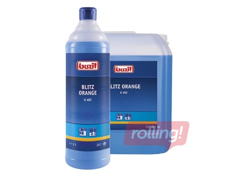 Neitrāls universāls alkoholu saturošs mazgāšanas līdzeklis Buzil G482 Blitz Orange, 1000 ml