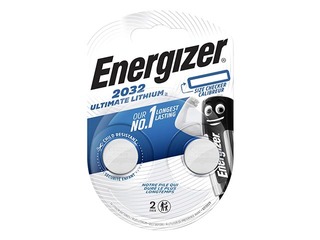 Baterijas Energizer Ultimate Lithium, tablešu tipa, CR 2032, 2 gab. 