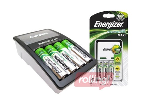 Bateriju lādētājs Energizer Maxi EU 2300 mAh + 4 x AA 2000mAh Baterijas