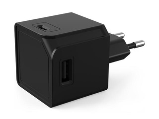 Зарядное устройство Allocacoc USBcube Original USB- A + USB-C, черный