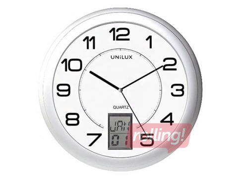 Sienas pulkstenis Unilux Instinct, 30.5 cm, ar elektronisko displeju