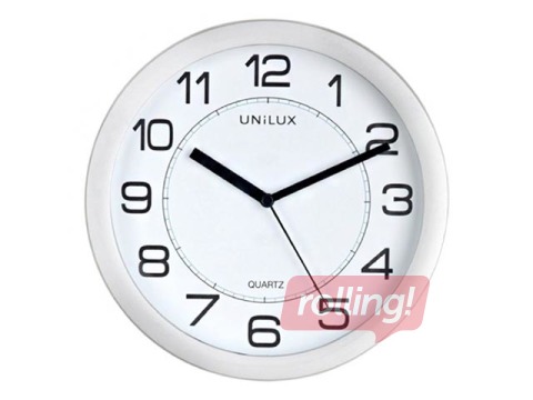 Sienas pulkstenis Unilux Attraction, 22 cm, ar sudrabkrāsas magnētisku pamatni