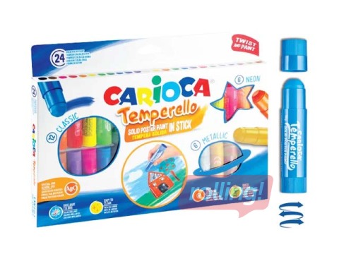 Krītiņi Carioca Temperello, 24 krāsas