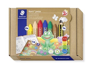 Wax crayons with pencil and drawing book Staedtler Noris junior 61 C1, 6 colours