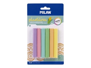 Plastilīns Milan, 6 pasteļkrāsas