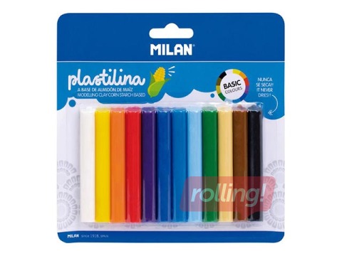 Plastilīns Milan, 12 krāsas