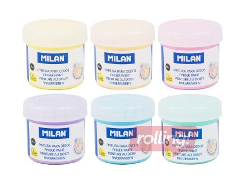 Pirkstiņkrāsas Milan, 40ml, 6 pasteļkrāsas