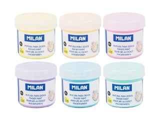 Pirkstiņkrāsas Milan, 40ml, 6 pasteļkrāsas