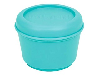 Hermetic round lunch box Mila Sunset, 0,25l, turquoise