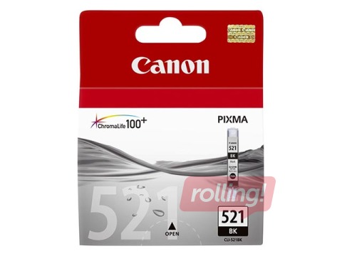 Tintes kasete Canon CLI-521, melna, 9ml