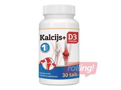 Uztura bagātinātājs, Kalcijs 400mg + D3 5 µg, 30 tabletes