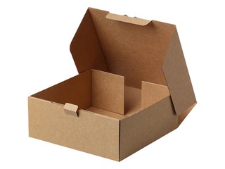 Gofrētā kartona kaste ar atlokāmu vāku, 250x250x100mm, brūna, 1 gab.