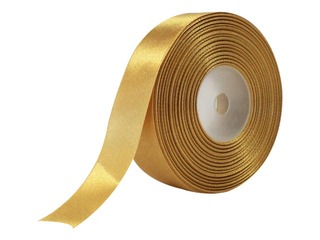Dāvanu saiņošanas lente 25 mm/ 25 m, satīna, zelta